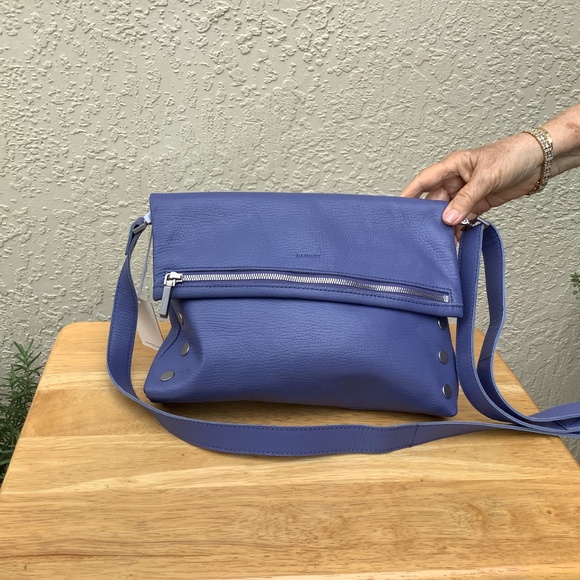 NWT, HAMMITT VIP Bungalow Blue Leather Crossbody/Clutch Bag - Picture 6 of 16